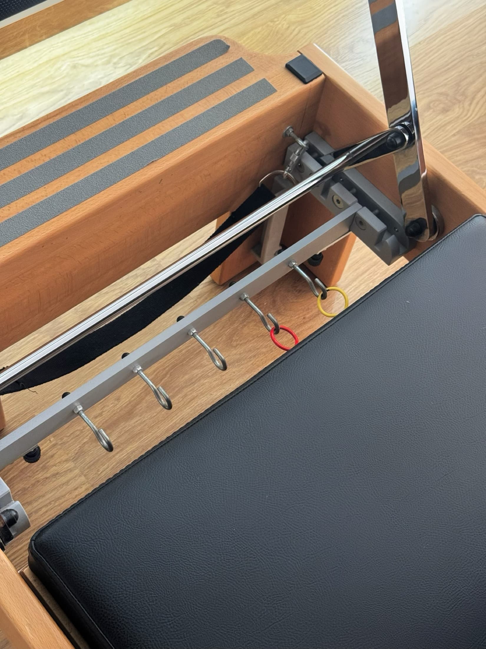 WellNest reformer detail with spring hooks
